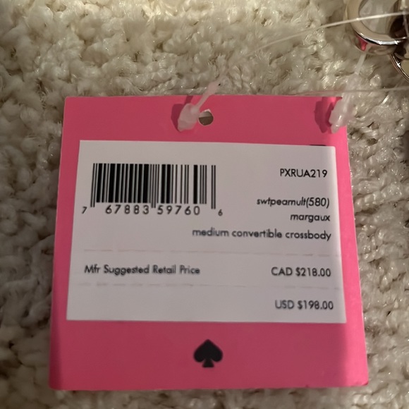 NWT Kate Spade Pink Cream Sweet Pea Multi Convertible Crossbody Bag MSRP $198 - Picture 7 of 11